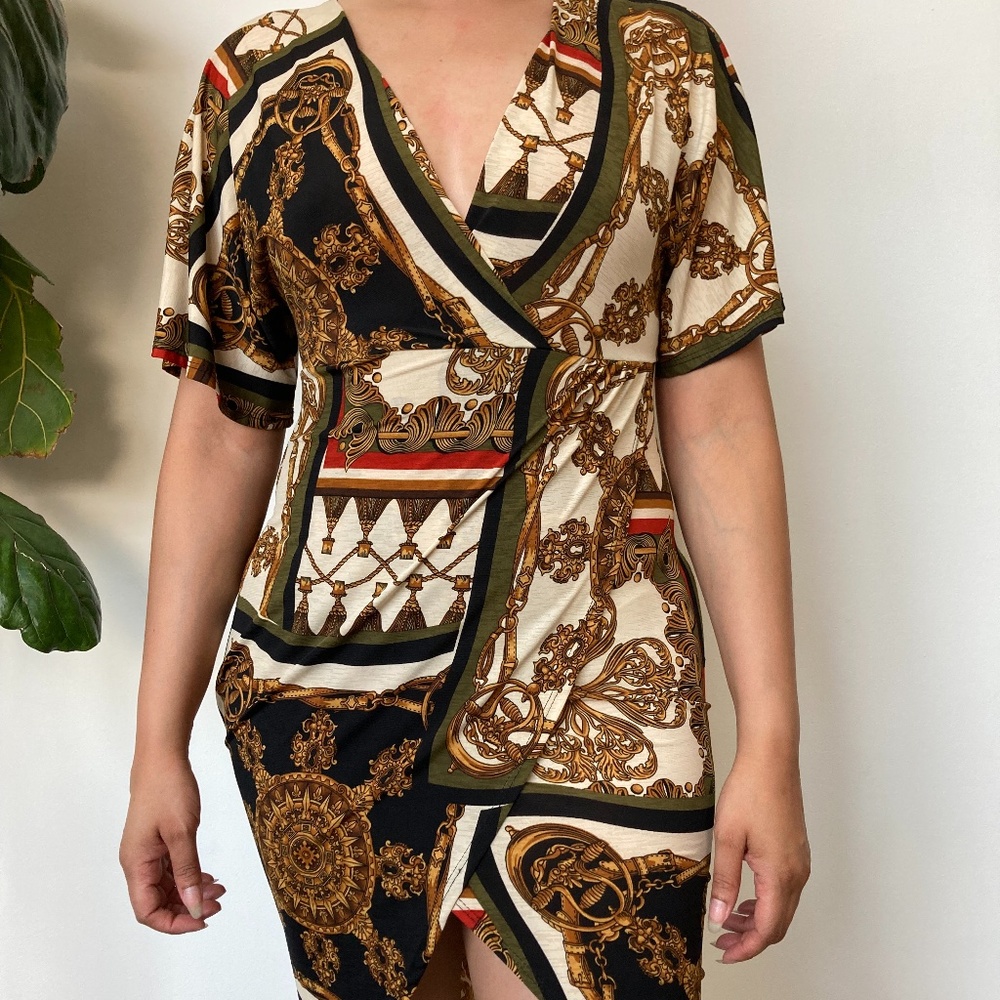 Retro High split Dress